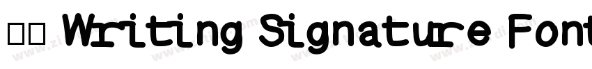 获取 Writing Signature Font字体转换